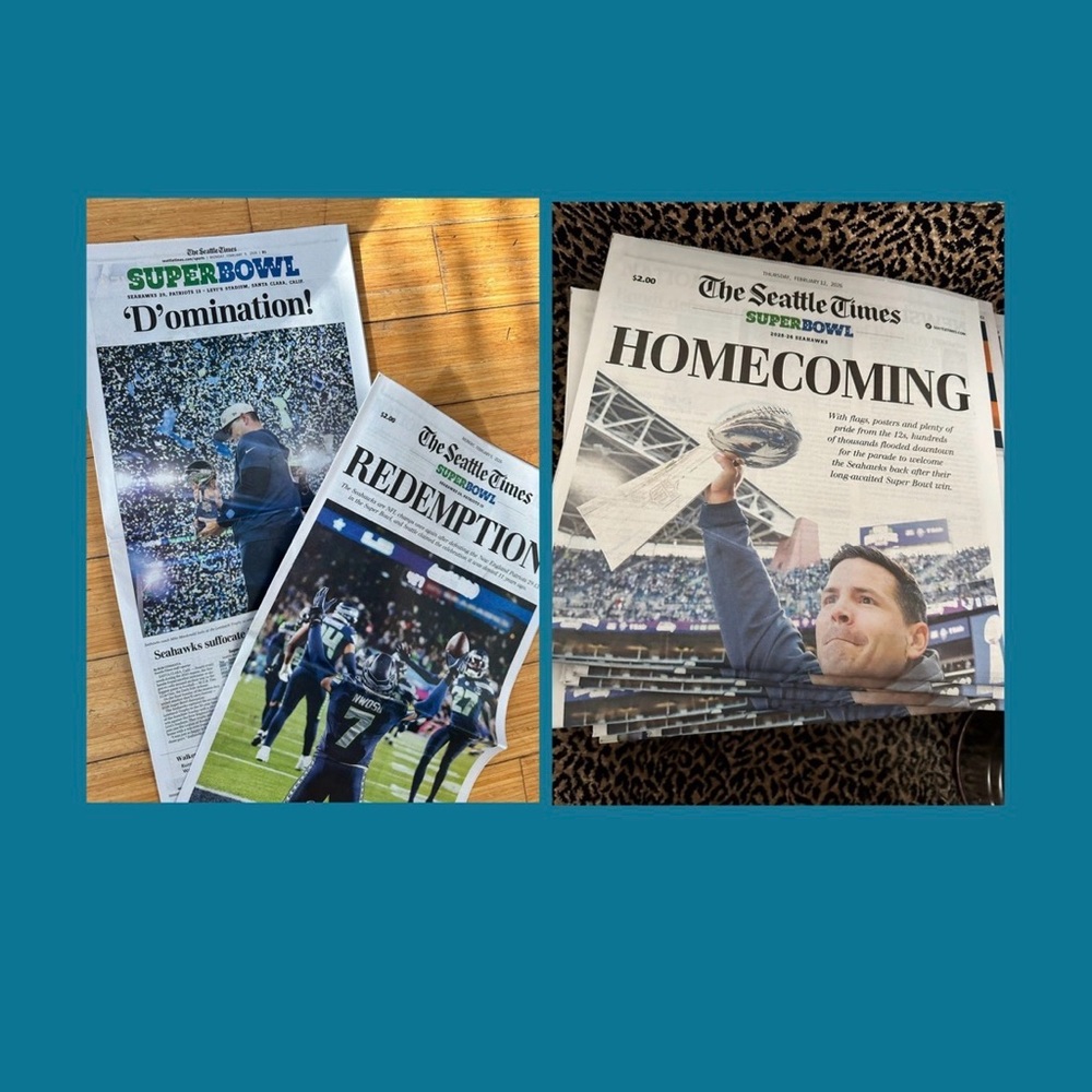 Seahawks Superbowl Plus BONUS Homecoming Issue Seattle Times Newspapers
